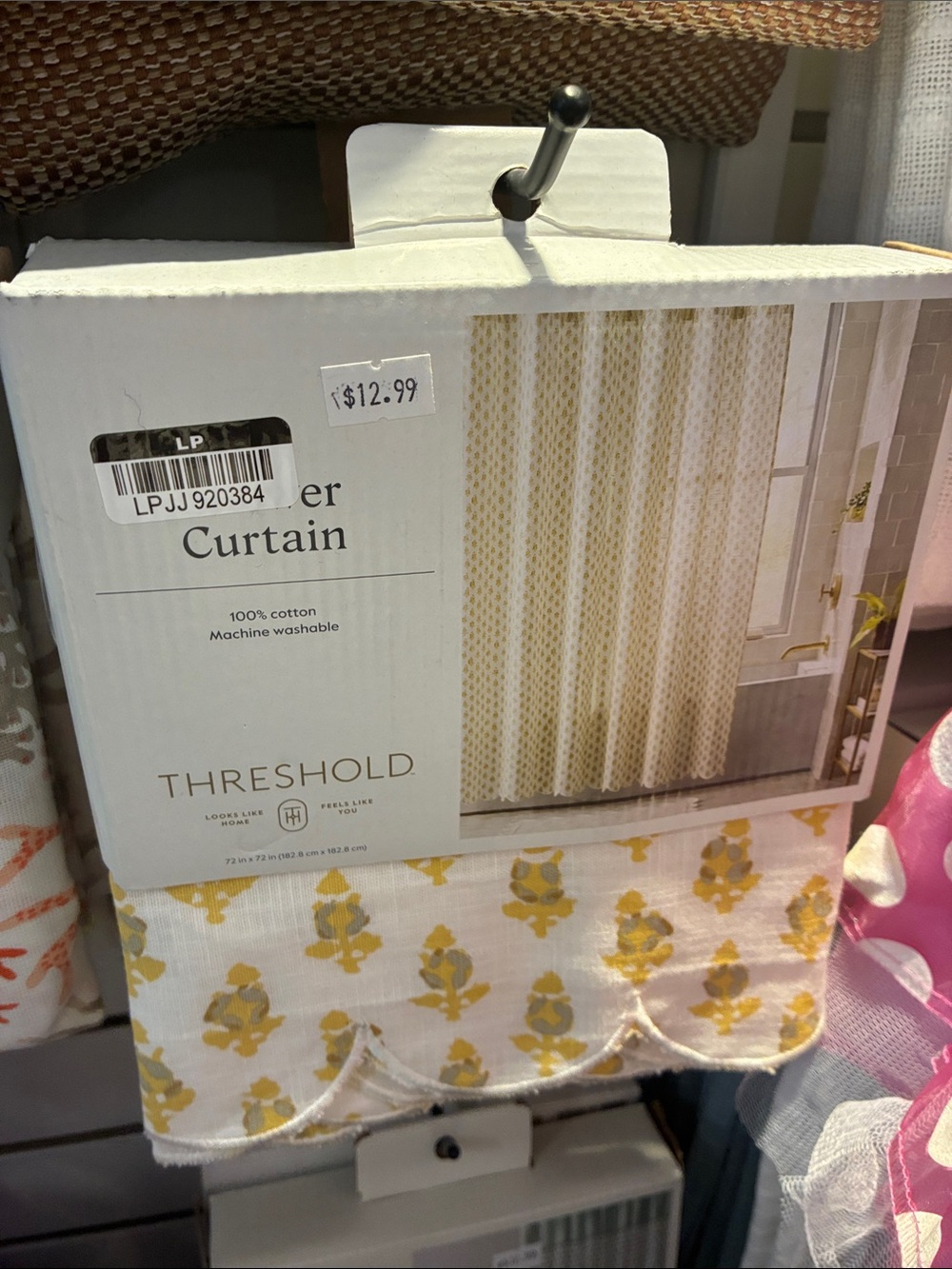 Threshold Yellow and White Floral Cotton Curtain Panel